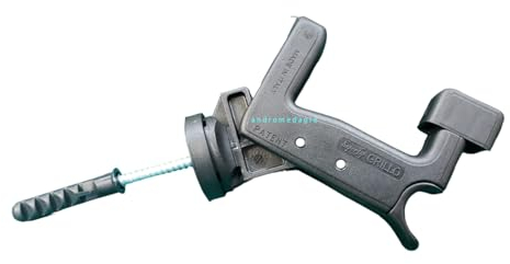 Super Top Grillo 8 uds. tornillo 70 mm negro | Retenedor automático patentado EsinPlast | Ajustable 44-60 mm | Para persianas y persianas | Compatible con aluminio, madera, hierro PVC