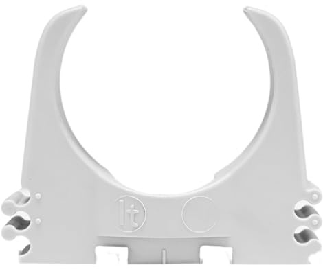 Lancelot® Abrazaderas M25 para tubo de clip, 100 unidades/paquete, fijación, montaje en superficie, rápido, Gris Claro
