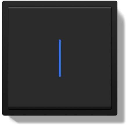 BSEED Interruttore da Incasso, Interruttore a Pulsante con Terminale a Innesto, 1 Gang 2 Vie Light Switch con Indicatore Luminoso a LED e Cornice in PC, Nero, 80X80mm