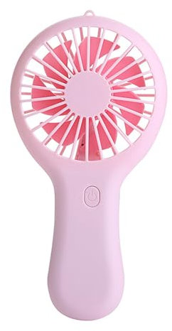 Mateju Mini Ventilateur Portable, Ventilateur de Poche USB Rechargeable, Silencieux 3 Vitesses Portable Fan pour Bureau, Cours, Voyage, Camping (Rose,1PC)