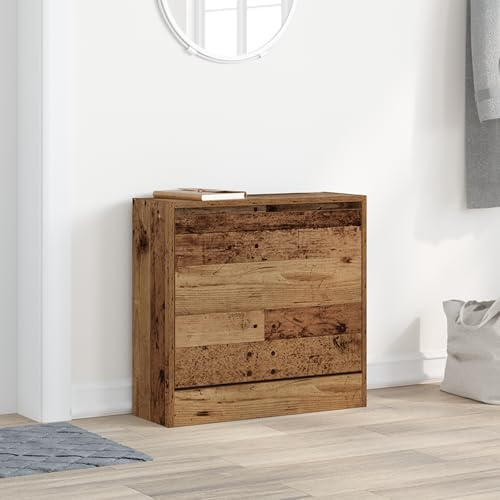Teenpull Scarpiera per corridoio, armadio, camera da letto, effetto vecchio, 60 x 21 x 57 cm, in legno ingegnerizzato, ideale come scarpiera, organizer per scarpe