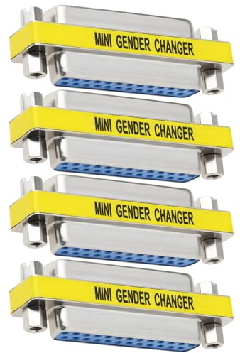 ECSiNG 4Pcs 25 Pin Female to Female Parallel DSUB Gender Changer for Printer Scanner
