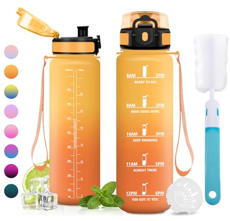 JAPORIA Gourde Sport 500ml, Bouteille sans BPA, Bouteille d'eau avec Filtre, Gourdes pour École, Bureau, Sport, Yoga, Fitness