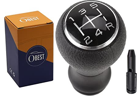 OBEST Perilla de Palanca Cambio Coche con Adaptador, Pomos de Cambio Coche Manuales 5 Velocidades Adecuado para Peugeot 306 406 207 307 309 106 205 206 para Citroen C2 C3 C4