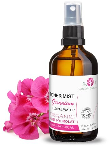 B.O.T cosmetic & wellness Deep Sleep Pillow Spray Organic Geranium Tonic Lotion. Geranium for Skin Care (Face & Body) & Hair. 100% Natural & Pure - 250 ml