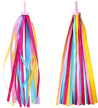 Streamer per manubrio della bicicletta,1 Paia Biciclette per Bambini Manubrio Stelle Filanti Streamers Nappe per Scooter Ornamentali per biciclette, scooter e tricicli per ragazzi e ragazze.
