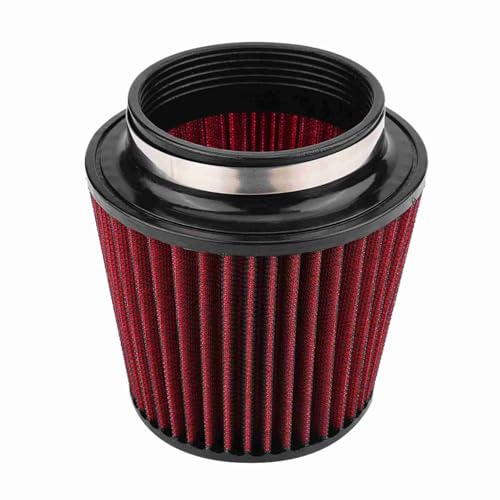 Yosoo Filtre à Air Universel pour Voiture, Conique, Admission Sport, 100 mm pour 80 mm, Rond