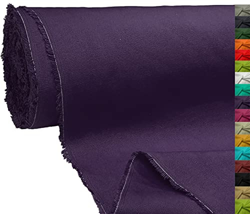 A-Express 100 % bomullsduk tygmaterial klädtillverkning tyg gardinväskor 145 cm bred 250 GSM säljs per meter - 2 meter 200 cm x 145 cm lila