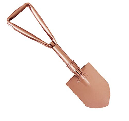 WEDO Pala militare pieghevole anti-scintilla con lama dritta e comoda impugnatura a D, vanga di sicurezza senza scintille, durevole qualità premium multiuso, rame al berillio, 590 x 420 mm