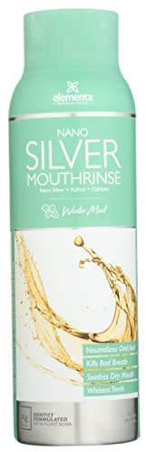 Elementa Nano Silver Winter Mint Scent Mouth Rinse, Fluoride Free, Alcohol Free, 20 Fluid Ounce (Pack of 1)