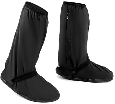 QWORK® 1 par de cubrezapatos impermeables, cubierta del zapato reutilizables impermeables, material de PVC, aptos tanto para hombres como para mujeres, XL