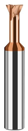 Fraise à queue d'aronde, fraises en bout en acier au carbure de tungstène de 45 60 75 degrés fraises à chanfrein for métaux en aluminium(75 degree,COATED_D4X50L)