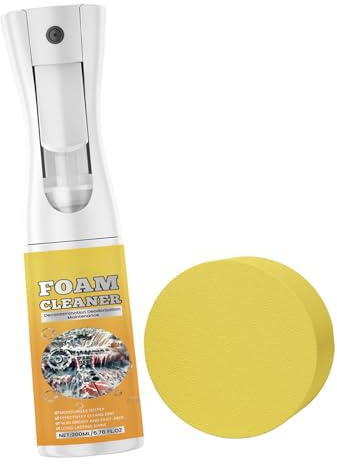 YAOGUI Limpiador de espuma para el cuidado interior del coche con esponja para el cuidado del vehículo, aerosoles de espuma para protección y secado rápido