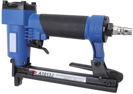 Pneumatic Brad Nailer, 1/4 to 1/2in Nails Pneumatic Stapler Air Staple Gun with Carrying Case Cordless Upholstery Staple Gun for Woodworking, Interior Decoration, Carpets