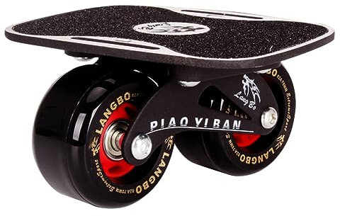 iplusmile Driftbrett Platte Planke Deck Skateboard rutschbrett Skimboard skatebord hoberboard Slide Board skatehelm gleitbrett rutschteller Skaterrock schiebebrett skateoard Black