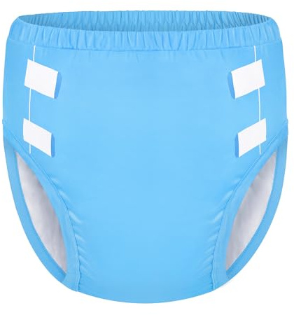 LittleForBig mjuka sidenunderkläder bekväma tvättbara återanvändbara Primary Comfort Cloth träningsbyxor för vuxna Blå M