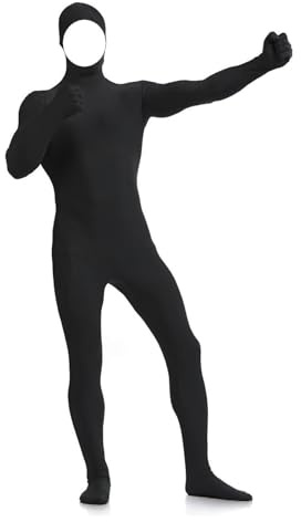 Mens Full Body Zentai Bodysuit with Open Face Design Womens Unisex Breathable Polyester Spandex Unitard for Adults & Children, Cosplay Halloween Costume, Dance Performance