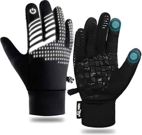 2XK-NOV Guantes Térmicos de Ciclismo Invierno - Antideslizantes Guantes Cálidos para Niños y Niñas con Pantalla Táctil, para Deportes al Aire Libre, a Diario, Bicicleta,M