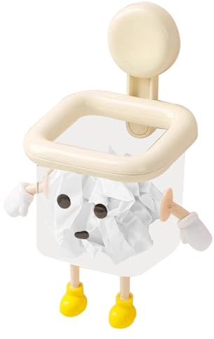 Jiimhte Porte-Rangement Robot à Ventouses, Adorable Porte-Brosse À Dents avec Adhésif Puissant, Étagère avec Évacuation d'eau en Bas pour Brosse à Dents Cosmétiques Accessoires Maison Cuisine Évier