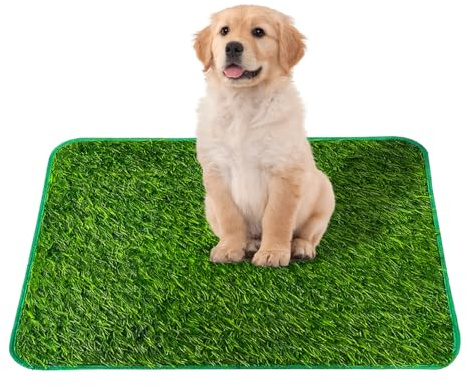 Artificial Grass Outdoor Dog Toilet, 46 × 58cm Dog Grass Pee Pad, Pet Turf for Dogs Washable Pads Dogs Potty Training Area Pet Urine Pad Lawn Decoration for Indoor Outdoor Use