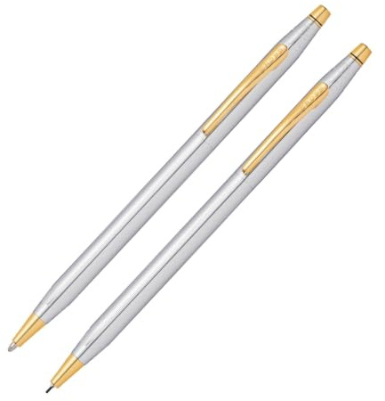 CROSS Classic Century Medalist Pen and Pencil Set incl. Premium Gift Box – Refillable Medium Ballpen & 0.7 mm Pencil