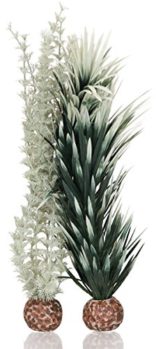 biOrb Fish Tank Decoration, Aquatic Ambulia Plant With Weighted Ball (Medium Grey/Green Aquarium Plant), Artificial Fish Tank Plants To Add Colour, Natural-Looking Aquarium Decor For Scenic Background