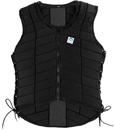 Tiuimk Gilet d'équitation respirant pour femme M Noir