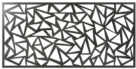 Chapa Perforada Decorativa de Hierro | Panel Metálico Hierro en Crudo | 2000x1000 mm | Ideal para Decoración de exteriores | Vallas, Celosías, Paredes, Balcones, Jardines | Mod. 42