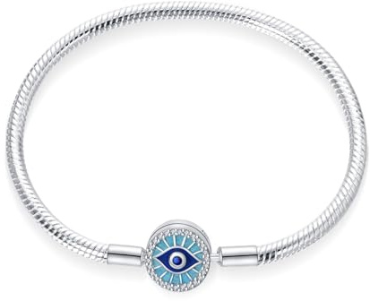 HappyStar Bracelet en argent 925 pour charms, Bracelets Pour Femme,Compatible avec les Pandora Charms,Cadeau de fête des mères, cadeau pour femmes.