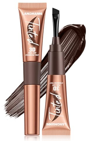 3D Peel-Off Eyebrow Tint Gel – Long-Lasting Waterproof Brow Colour, Natural-Looking Tint Lasts Up to 3 Days, Easy to Apply & Remove (02#NUDE BROWN)