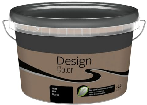 TMPpro Premium Wandfarbe Innen 2,5 L – Design Color – Hochdeckend & Abwaschbar – moderne Farben (Braun (Cappuccino))