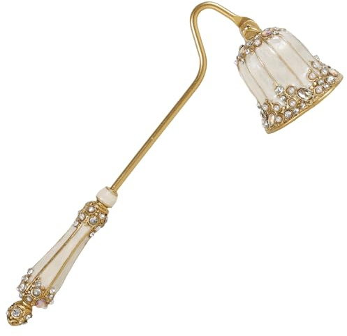 RHAIQBVC Elegante spegnitoio per candele, estintore sicuro con manico lungo, spegnitoio decorativo per stoppino, tappo per candele in metallo vintage per spegnere candele stoppino fiamma in modo
