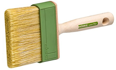 Colorus Lasurpinsel 3 x 10 cm – Premium Flächenstreicher Pinsel mit Naturborstenmischung für Lasuren – geeignet für dünnflüssige Lasuren, Holzöle und Dickschichtlasuren