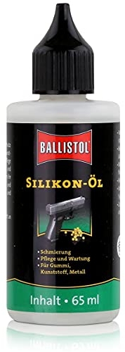 BALLISTOL 23807 Silikon-Öl flüssig 65ml Flasche - Waffen-Öl zur Schmierung und Schutz von Gummi, Kunststoff und Metall