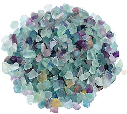 WAYBER Ciottoli di cristallo decorativi, 0,5 kg/460 g (riempire 0,9 tazze), pietre di quarzo naturale per acquario, ghiaia di vetro di mare, sabbia di roccia per pesci tartarughe/decorazioni per