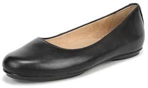 Naturalizer Maxwell Womens Leather Flat Loafers Walking Shoes for All-Day Comfort Medium Fit Black UK 3