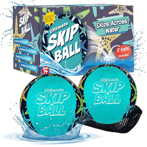 Activ Life Ultimate Skip Ball (Starfish Blue) Fun Beach Toys & Water Games for Boys Girls Teens & Gifts for Cool Summer Birthday Presents for Family, Son, Grandson, Brother