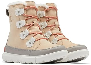 Sorel Explorer II Joan WP wasserdichte Winterstiefel für Damen, Beige (Nova Sand x Sea Salt), 36 EU