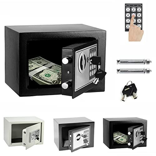 Value Safe, Digital Electronic Safe Box, 16L Fireproof Safe Steel Construction High Security Digital Safe,Money Safe for Adults Safe Box for Home Office Double Safety Key Lock & Password Safes, Black
