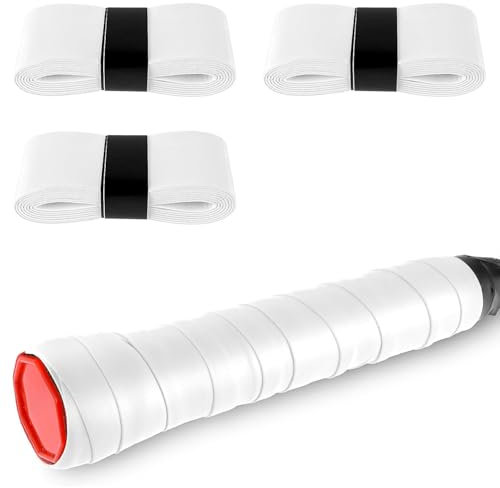 3 Pack Professional Racket Overgrip Tape, Anti Slip Tacky Over Grip Tape for Tennis, Squash, Badminton and Other Racquet Sports