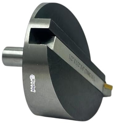 BlueFox Large Head 4 (100 mm) Diameter Fly Cutter with Carbide Indexable Tip Facing Tool – 3/4 (19 mm) Straight Shank, High-Speed Metalworking Tool for Milling Machines, Smooth Finish