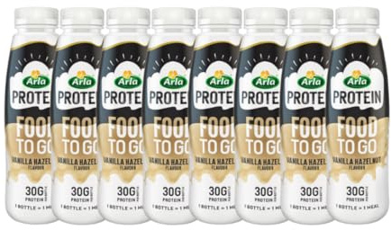 Arla Protein Food to Go Vanilla Hazelnut Protein Shake 500ml (Pack of 8)