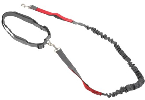 ROMISBABA Guinzaglio senza Mani per Cani da Corsa Corda Regolabile con Clip Doppia Estremità Resistente per Grandi Razze Cintura da Jogging per Passeggiate e Addestramento