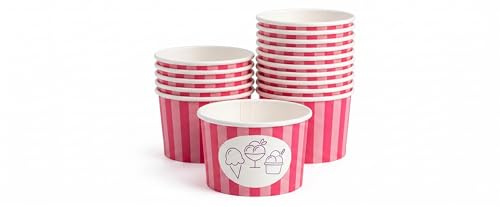 DeinPack 1000 Eisbecher 120 ml Universal Karton pink gestreift