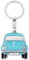 BRISA VW Collection - Volkswagen Emaillierter Metall Schlüssel-Anhänger-Ring Schlüsselbund-Accessoire Keyholder im Käfer/Beetle Design (Front/Blau)
