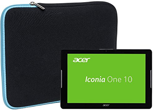 Slabo surfplatta väska skyddsfodral för Acer Iconia One 10 (B3-A30) skal etui fodral Phablet av neopren – TÜRKIS/SCHWARZ
