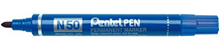 Pentel N50 CE Stainless Steel Body, Blue (Pack of 12)