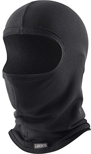 Ladeheid Sturmhaube Winter Skimaske Balaclava Silverplus Thermoaktiv Sturmmaske Motorrad Fahrrad LA-146 (Schwarz, XS/S)