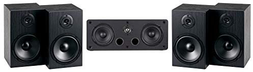 McGrey BSS-265 / CS-440 BK 5.0 Surround Lautsprecher Set - Satelliten HiFi-Boxen für 5-kanaligen Surround-Sound - 2-Wege Full-Range Boxen für Musik, Heimkino und Surround-System - Schwarz