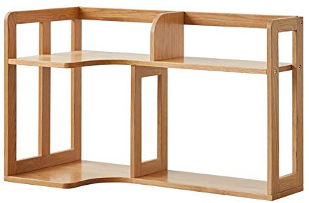 Estante para libros Desktop Wall Corner Bookshelf Suministros de oficina Ahorre espacio Escritorio Libres Estante de almacenamiento Pantalla de almacenamiento (A: lado izquierdo B: lado derecho) Estan